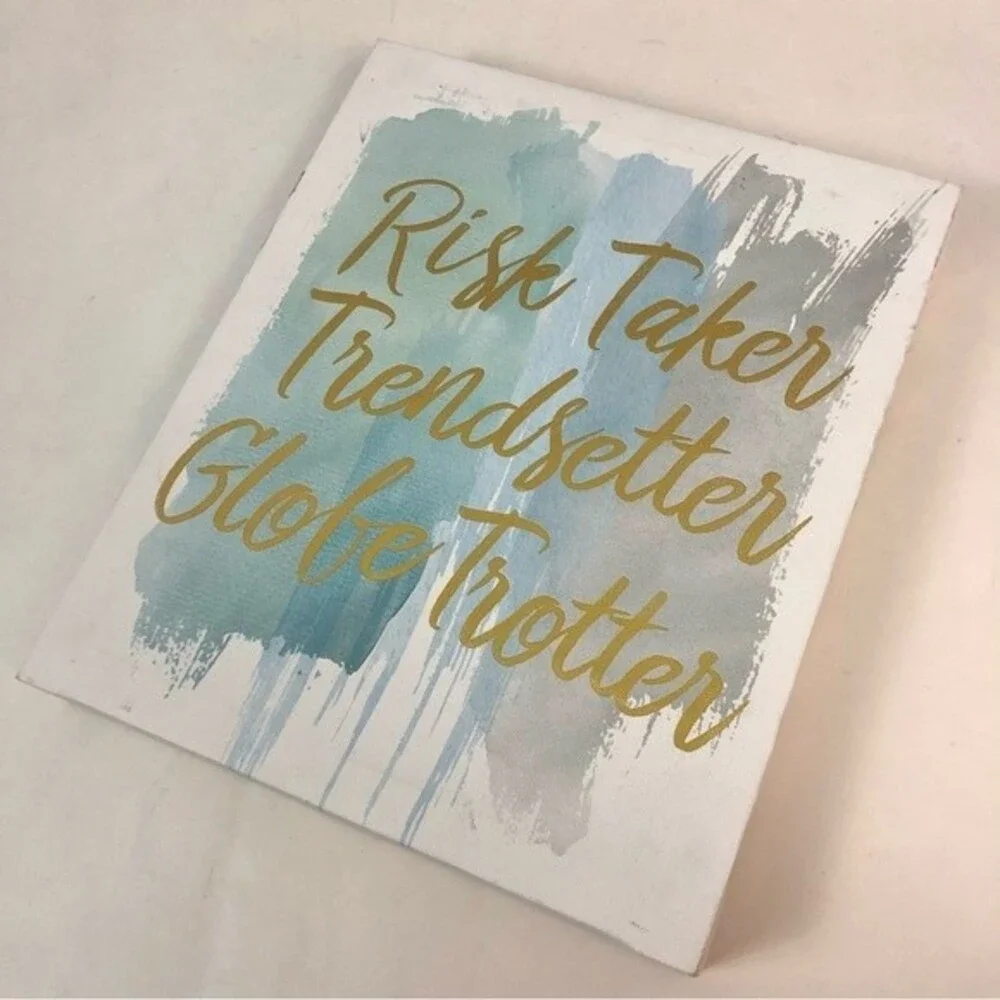 ARAUCO Risk Taker Trend Setter Globe Trotter Wall Decal One Size Chic Gold